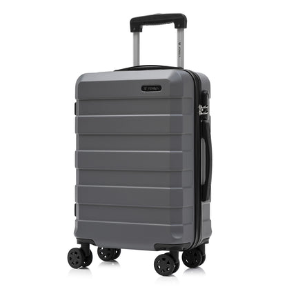 YONSLY® Trolley Travel Suitcase, Rolling Carry-on Luggage, Hardshell Suitcase with 4 360° Spinner Wheels, Combination Lock, Soft Rubber Handle