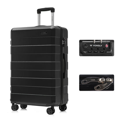 YONSLY® Premium Luggage TSA Lock, YKK Zipper Hardshell Suitcase Trolley Cabin Luggage Spinner Suitcase Carry-on 4 Wheels
