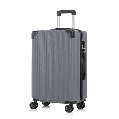 YONSLY® Trolley Suitcase, Rolling Carry-on Luggage, Cabin Suitcase Hard-Shell Travel Suitcase with 4 360° Wheels, Combination Lock, Soft Rubber Handle
