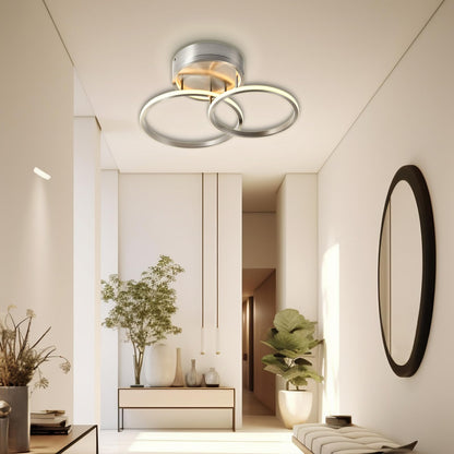 LQWELL® ceiling light LED ceiling lamp, 20W 3000K kitchen lamp modern bedroom lamp made of aluminum for living room bedroom kitchen balcony hallway basement office, 475 * 410 * 120mm