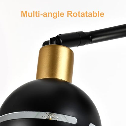 LQWELL® LED Deckenleuchte Strahler 2/3/4er, Deckenstrahler Schwarz Deckenspots E14 Deckenlampe Drehbare Wandlampe Küchenleuchte 2 3 4 Flammig für Schlafzimmer Wohnzimmer Esszimmer Bar Geschäft Studio