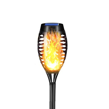 LQWELL® Solar Lights Solar Torch for Outdoor Garden 1 Piece 12 LED Solar Lamp with Realistic Flame Effect IP65 Waterproof Garden Torches Solar Path Lighting for Backyards and Lawns (1 Piece)