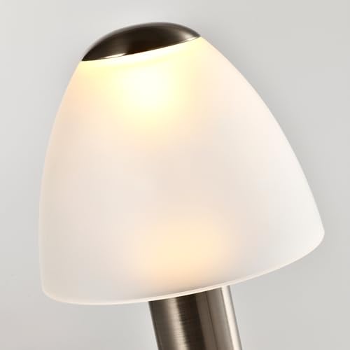 LQWELL® LED Table Lamp Touch Table Lamp Wireless Bedside Lamp Battery Type C USB Rechargeable Light Intensity Adjustable for Indoor Restaurant Living Room Bedroom Hotel Bar