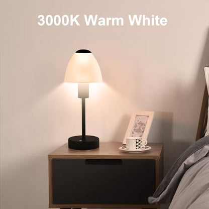 LQWELL® LED Tischlampe Touch Tischleuchte Kabellos Nachttischlampe Akku Typ C USB Wiederaufladbar Lichtintensität einstellbar für Drinnen Restaurant Wohnzimmer Schlafzimmer Abendessen Hotel Bar