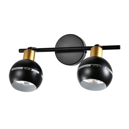 LQWELL® LED ceiling light spotlights 2/3/4, ceiling spotlight black ceiling spots E14 ceiling lamp rotating wall lamp kitchen light 2 3 4 bulbs for bedroom living room dining room bar shop studio