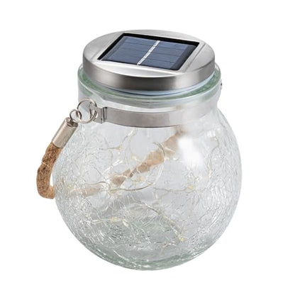 LQWELL Solar Garden Lights, Waterproof Solar Hanging Lights, Solar Lanterns, Solar Lamps with Glass Balls for Garden Decoration