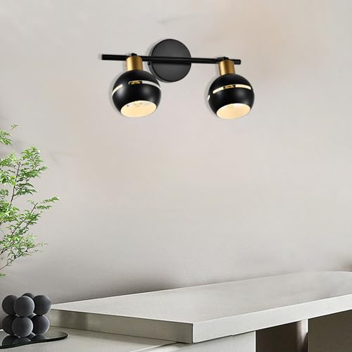 LQWELL® LED ceiling light spotlights 2/3/4, ceiling spotlight black ceiling spots E14 ceiling lamp rotating wall lamp kitchen light 2 3 4 bulbs for bedroom living room dining room bar shop studio