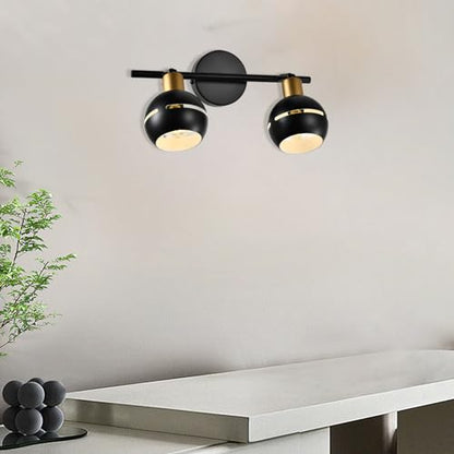 LQWELL® LED Deckenleuchte Strahler 2/3/4er, Deckenstrahler Schwarz Deckenspots E14 Deckenlampe Drehbare Wandlampe Küchenleuchte 2 3 4 Flammig für Schlafzimmer Wohnzimmer Esszimmer Bar Geschäft Studio