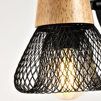 LQWELL® E14 wall light, LED wall lamp, indoor wall lighting, wall spot in retro industrial style, for studio, bar counter, hotel, bedroom, living room, stairs, hall, basement, matt black metal, 1/2/3/4 bulb