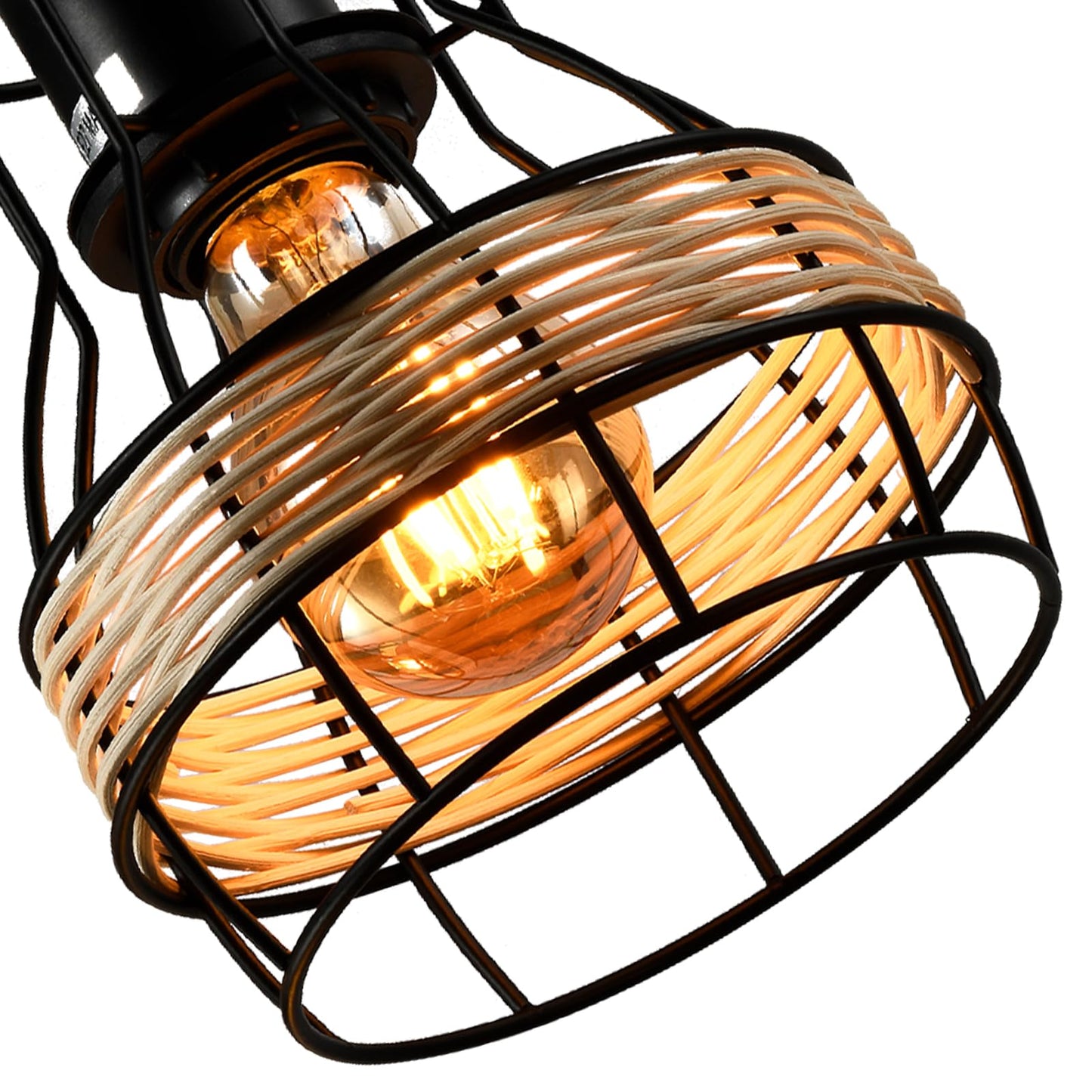 LQWELL® pendant lamp E27 black, retro pendant lamp, modern chandelier, height-adjustable vertigo lamp for living room, bedroom, dining room, cafe, bar counter, restaurant