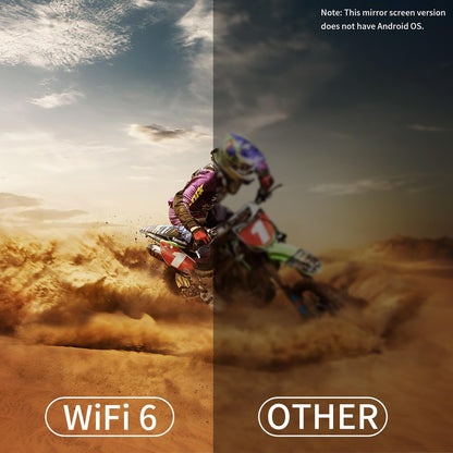 LQWELL® Beamer, Mini Projektor, unterstützt WiFi 6, BT5.0 mit 11.0 Android OS, Automatische Trapezkorrektur, 180-Grad-Winkel, 130-Zoll-Display für Phone/PC/Lap/PS5/Xbox/Stick, 4K Heimkino, hdmi, Blau